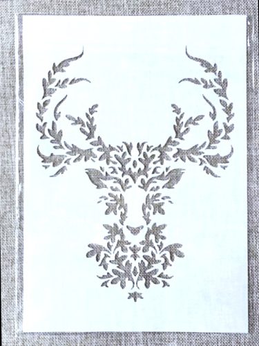 Szarvasos DIY sablon 21x30cm-es műanyag stencil