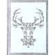 Szarvasos DIY sablon 21x30cm-es műanyag stencil