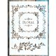 Floral feliratos mandala DIY rétegző sablon 21x30cm-es műanyag festő stencil