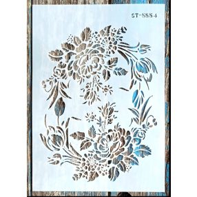 Rózsàs DIY sablon  műanyag festő  stencil ST-5554