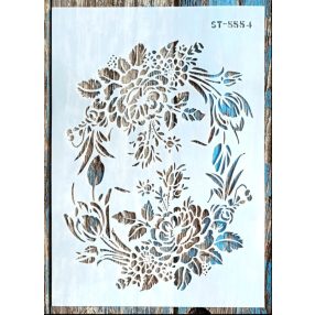 Rózsàs DIY sablon  műanyag festő  stencil ST-5554