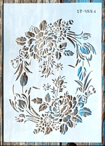 Rózsàs DIY sablon  műanyag festő  stencil ST-5554