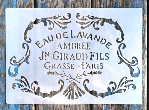 Levendula olaj  párizsi cégér mintás festő sablon DIY stencil