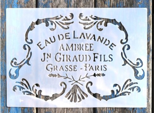 Levendula olaj  párizsi cégér mintás festő sablon DIY stencil