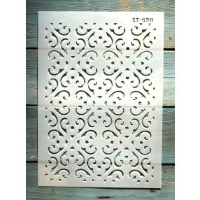 Geometria mintàs 10 sablon műanyag stencil ST 5311