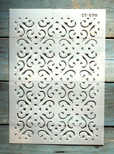 Geometria mintàs 10 sablon műanyag stencil ST 5311