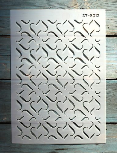 A4 méretű Geometria mintás festő sablon műanyag DIY stencil ST5312