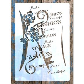 vintage kulcs DIY  sablon, 21x30cm-es műanyag stencil
