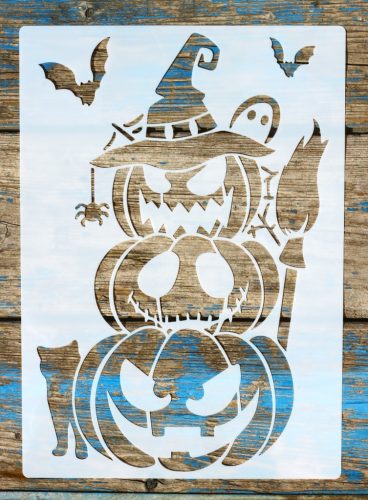 21x30 cm halloween tök mintás   DIY sablon műanyag  festő stencil