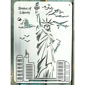 Szabadság szobor  mintás  műanyag  sablon, DIY  stencil