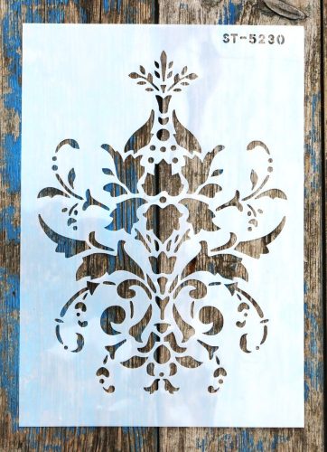 barokk mintás  műanyag  sablon, DIY  stencil