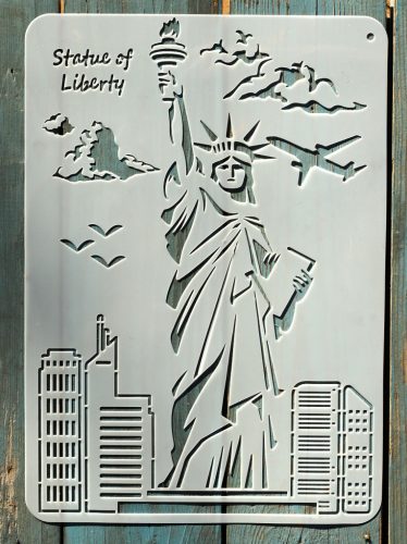Szabadság szobor  mintás  műanyag  sablon, DIY  stencil