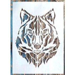 Farkasos DIY sablon 21x30cm-es műanyag  stencil