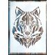 Farkasos DIY sablon 21x30cm-es műanyag  stencil