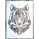 Farkasos DIY sablon 21x30cm-es műanyag  stencil