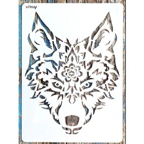  A4 Farkasos  DIY  sablon műanyag festő stencil