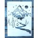 A4  hegy mintás műanyag rétegző sablon DIY festő stencil 