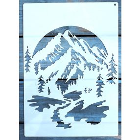 A4  hegy mintás műanyag DIY festő stencil 