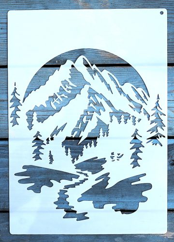A4  hegy mintás műanyag rétegző sablon DIY festő stencil 