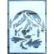 A4  hegy mintás műanyag DIY festő stencil 