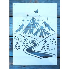   A4  hegy mintás műanyag rétegző sablon DIY festő stencil 