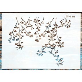 Virágos ág mintás sablon stencil ST 5-411