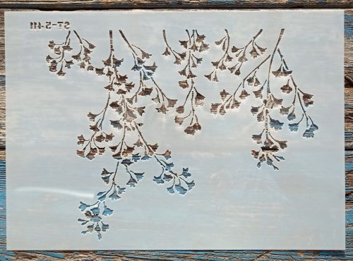 Virágos ág mintás sablon stencil ST 5-411