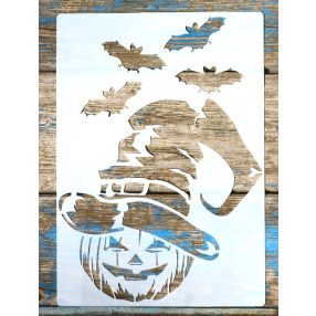 Halloween tök mintás műanyag sablon DIY festő  stencil
