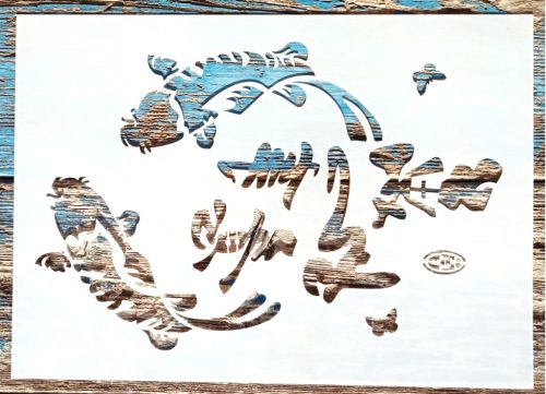Kínai jeles halas  műanyag sablon DIY festő  stencil