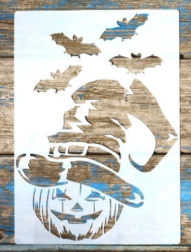 Halloween tök mintás műanyag sablon DIY festő  stencil