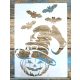 Halloween tök mintás műanyag sablon DIY festő  stencil