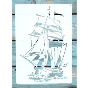 A4 vitorlás műanyag sablon  festő stencil