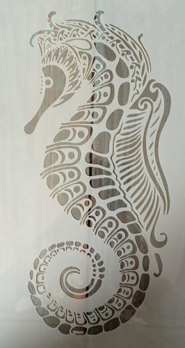 Csikóhalas sablon stencil