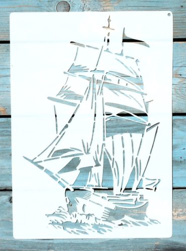 A4 vitorlás műanyag sablon  festő stencil