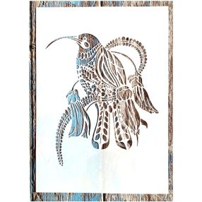 A4 Kolibri  mintás rétegző DIY  sablon műanyag stencil