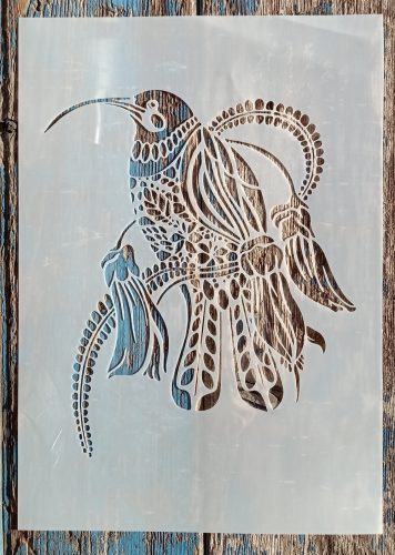 Kolibri  mintás mandala sablon stencil