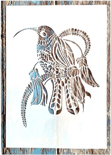 A4 Kolibri  mintás rétegző DIY  sablon műanyag stencil