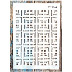 A4 geometria mintás műanyag sablon DIY stencil