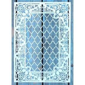 A4 marokkói mintás műanyag sablon DIY stencil