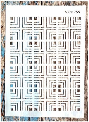 A4 geometria mintás műanyag sablon DIY stencil