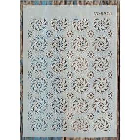 5978 geometria mintás műanyag sablon DIY stencil