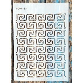 A4 méretű geometria mintás sablon stencil