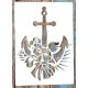 A4 Vasmacskàs leveles DIY sablon, 21x30cm-es műanyag stencil