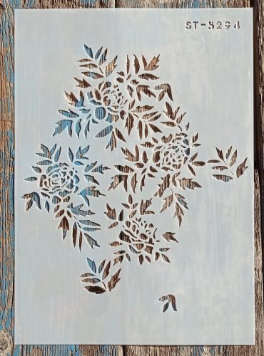 Virágos  sablon, stencil 5294