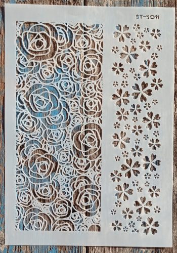 Rózsa   mintás sablon, stencil  ST 5011