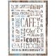 Bon Appetit feliratos műanyag sablon, 21x30cm-es festő   stencil  