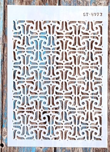 21x30 cm-es geometria mintás  műanyag sablon, DIY stencil St 5972