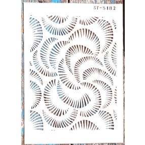 Geometria mintás sablon, stencil  St 5182