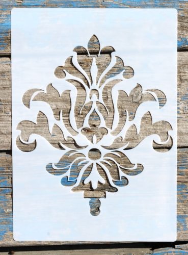 A4  barokk mintás sablon, 21x30 cm-es DIY stencil  