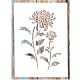 A4  Őszirózsa álló virág mintás sablon, 21x30 cm-es DIY stencil  